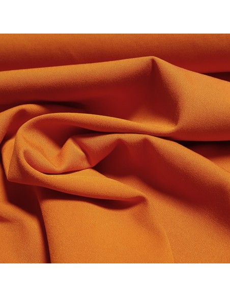 Tissu, Viscose Unie Stretch, Orange, Laize 140 cm, 97% Viscose 3% Elasthanne