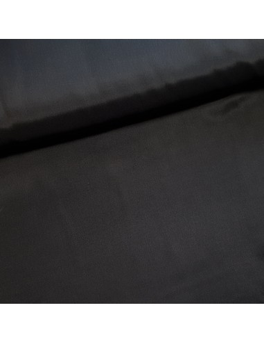 Tissu, Doublure Pongé Antistatique, Noir, Laize 150 cm, 100% Acétate