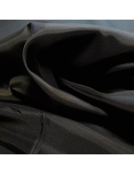 Tissu, Doublure Pongé Antistatique, Noir, Laize 150 cm, 100% Acétate