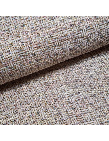 Tissu, Tweed Style Chanel, Multicolore Estival, Laize 140 cm, 100% Polyester