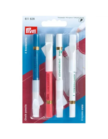 Crayon craie tailleur Prym, brosse gomme | Zephyr Tissus
