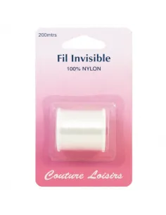 Fil de couture, Fil invisible, Transparent, 200m, Nylon