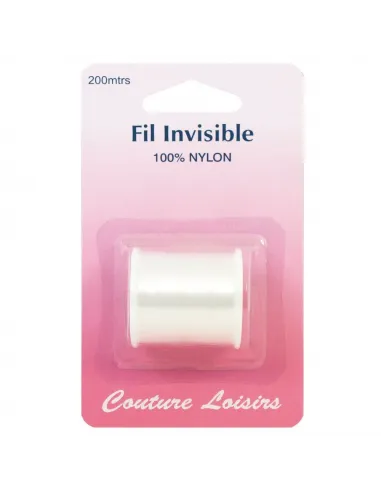 Fil de couture, Fil invisible, Transparent, 200m, Nylon