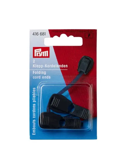Embouts de cordon pliables Prym, Noir | Zephyr Tissus