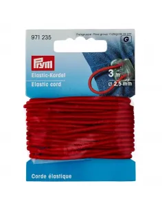 Corde élastique Prym rouge 2,5 mm 3 m | Zephyr Tissus