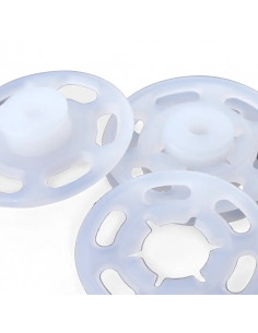 Boutons pression à coudre, 21mm, transparent 2