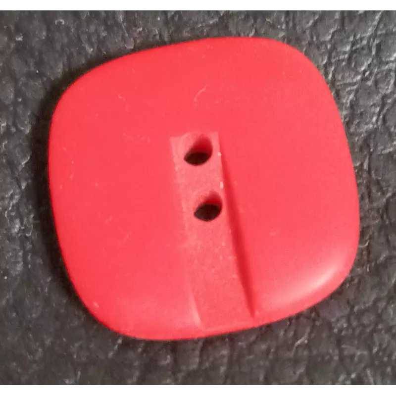 Bouton 2 trous, Ø 19 mm, rouge