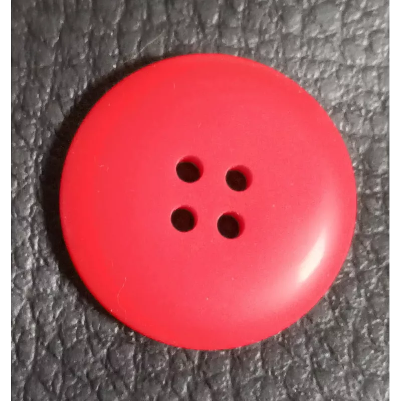 Bouton 4 trous, Ø 21 mm, rouge