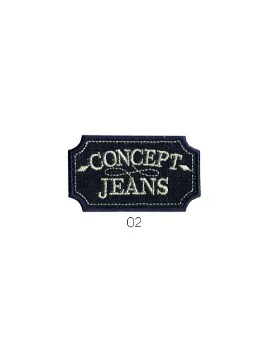 Ecusson thermocollant concept jeans, bleu foncé