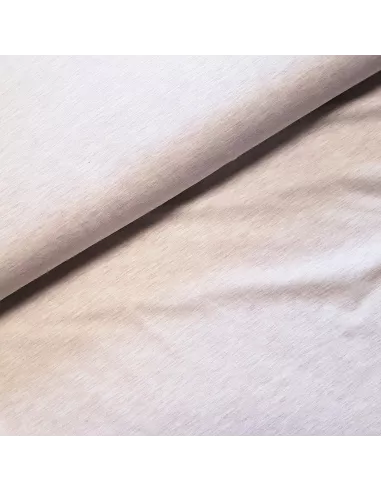 Jersey de coton uni, beige chiné
