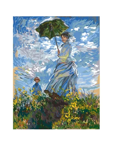 Canevas 60 x 80 cm - La femme à l'ombrelle