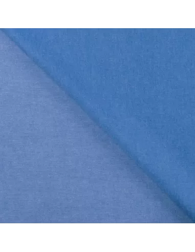 Coton chambray, bleu clair