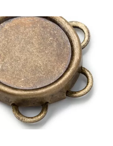 Bouton magnétique à coudre, 25 mm, laiton antique