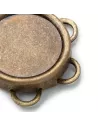Bouton magnétique à coudre, 25 mm, laiton antique