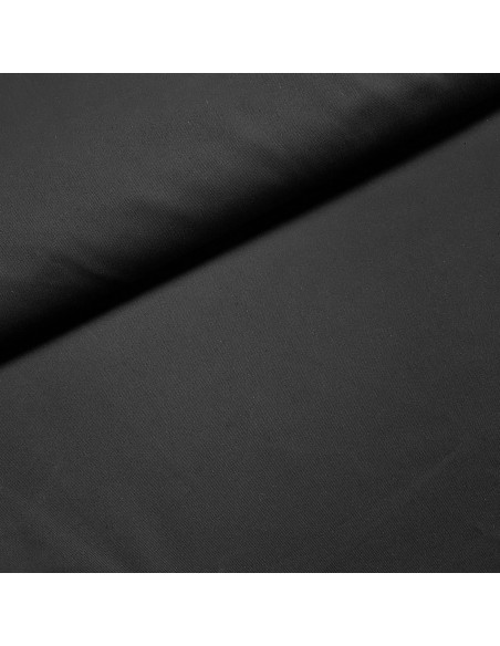 Tissu, Sergé de Coton Épais, Gris Anthracite, Laize 150 cm, 100% Coton