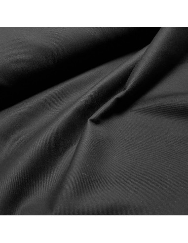 Tissu, Sergé de Coton Épais, Gris Anthracite, Laize 150 cm, 100% Coton