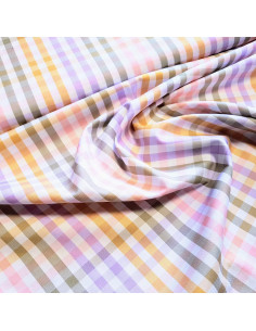 Popeline de coton, imprimé vichy multicouleurs 2