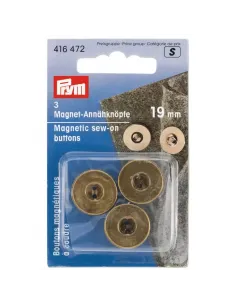 Boutons magnétiques Prym 19 mm laiton | Zephyr Tissus