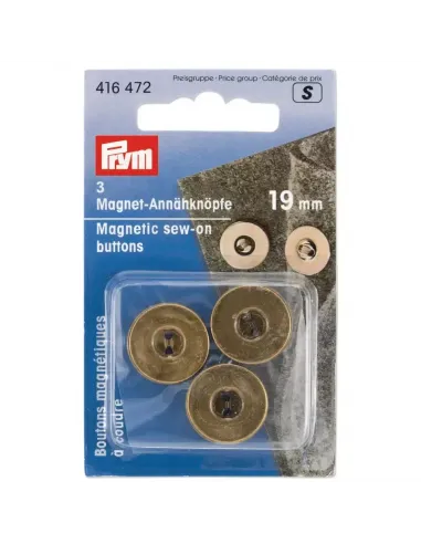 Boutons magnétiques Prym 19 mm laiton | Zephyr Tissus
