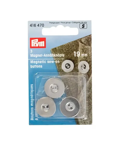 Boutons magnétiques à coudre Prym 19 mm | Zephyr Tissus
