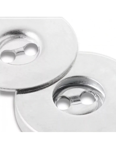 Boutons magnétiques à coudre, 19mm, argent