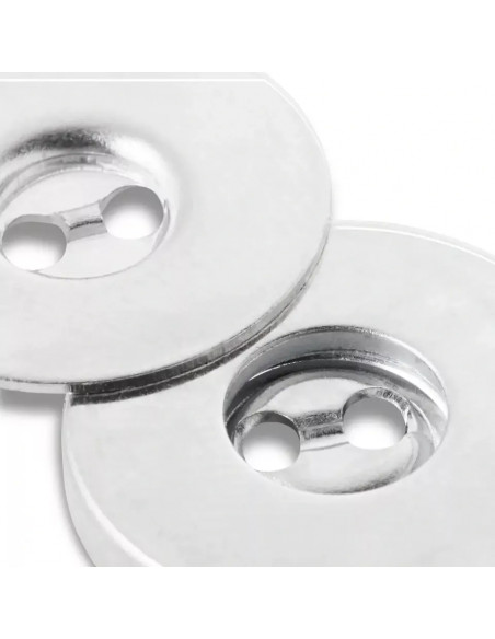 Boutons magnétiques à coudre, 19mm, argent