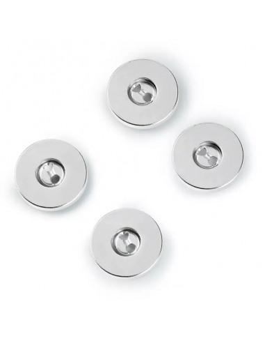 Boutons magnétiques à coudre, 19mm, argent