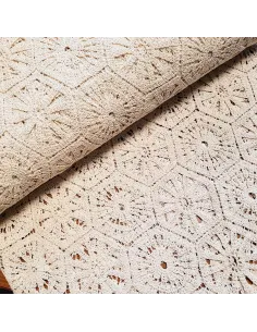 Tissu, Crochet Coton, Écru Naturel, Laize 120 cm, 100% Coton 312g/ml