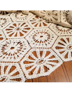 Tissu, Crochet Coton, Écru Naturel, Laize 120 cm, 100% Coton 312g/ml 2