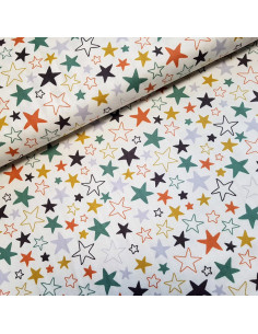 Flanelle de coton, étoiles