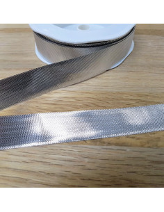 Ruban métal, 20mm, argent