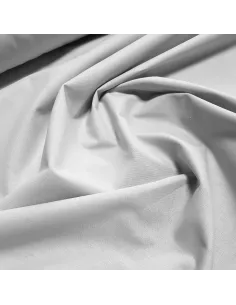 Tissu, Cretonne de Coton Unie, Gris Perle, Laize 150 cm, 100% Coton 150g/m² 2