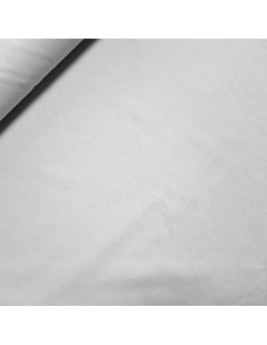 Tissu, Cretonne de Coton Unie, Gris Perle, Laize 150 cm, 100% Coton 150g/m²