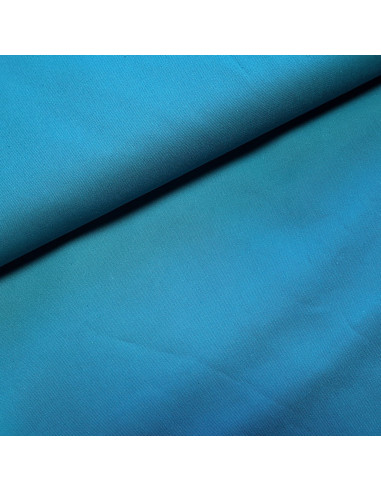 Tissu, Sergé de Coton Épais, Bleu Paon, Laize 150 cm, 100% Coton 280g/m²