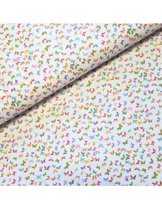 Cretonne de coton, papillons