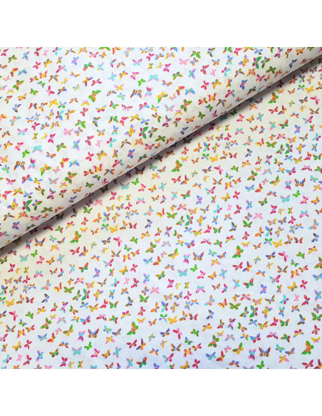 Cretonne de coton, papillons
