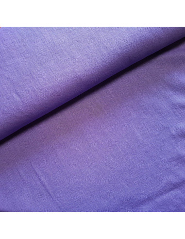 Tissu, Lin Lavé Uni, Mauve, Laize 140 cm, 100% Lin 230g/m²