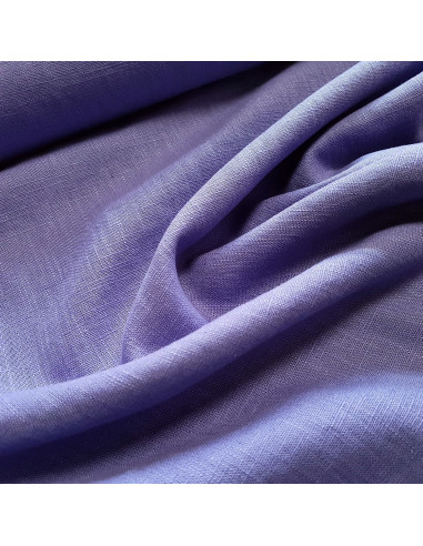 Tissu, Lin Lavé Uni, Mauve, Laize 140 cm, 100% Lin 230g/m²