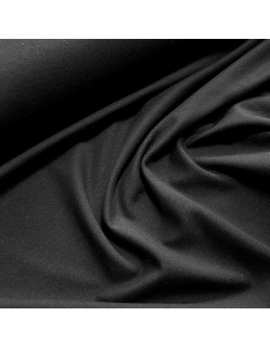 Jersey de coton uni, noir