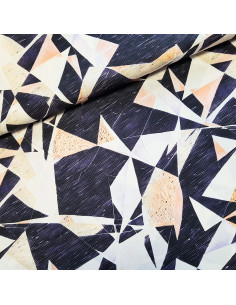 Viscose imprimée, géométrique