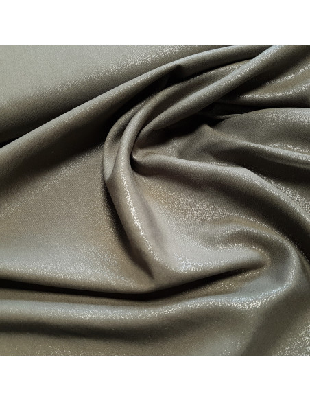 Tissu, Viscose Unie Pailletée, Vert Kaki, Laize 140 cm, 100% Viscose 156g/ml