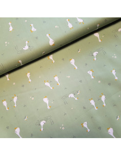 Popeline de coton, les oies