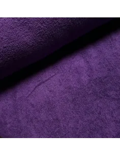 Tissu, Éponge de Coton Uni, Violet, Laize 150 cm, 100% Coton