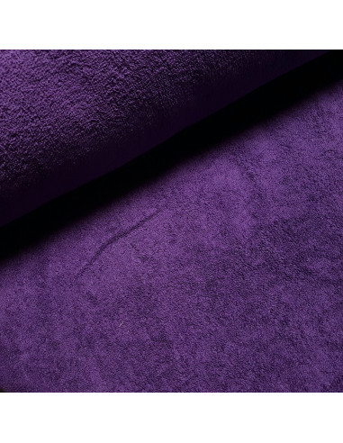 Tissu, Éponge de Coton Uni, Violet, Laize 150 cm, 100% Coton