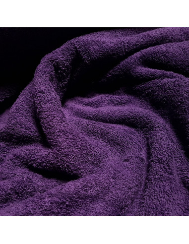 Tissu, Éponge de Coton Uni, Violet, Laize 150 cm, 100% Coton