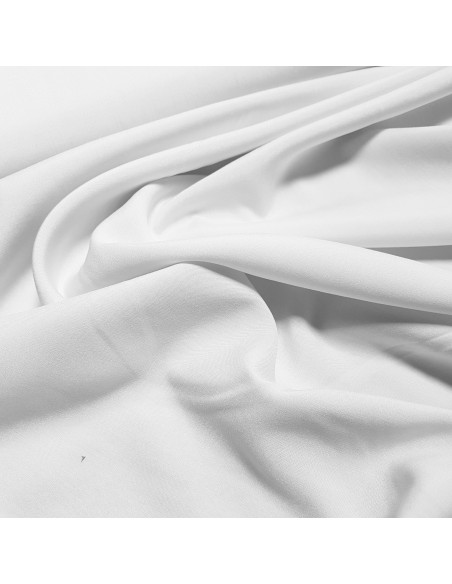 Tissu, Viscose Unie Radiance, Blanc, Laize 142 cm, 100% Viscose 110g/m²