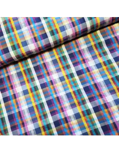 Tissu, Madras Multicolore, Multicolore, Laize 145 cm, 100% Coton