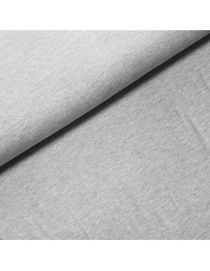 Jersey de coton uni, gris chiné