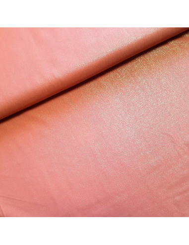 Tissu, Viscose Unie Pailletée, Terracotta, Laize 140 cm, 100% Viscose 156g/ml