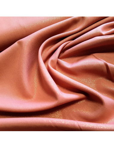 Tissu, Viscose Unie Pailletée, Terracotta, Laize 140 cm, 100% Viscose 156g/ml